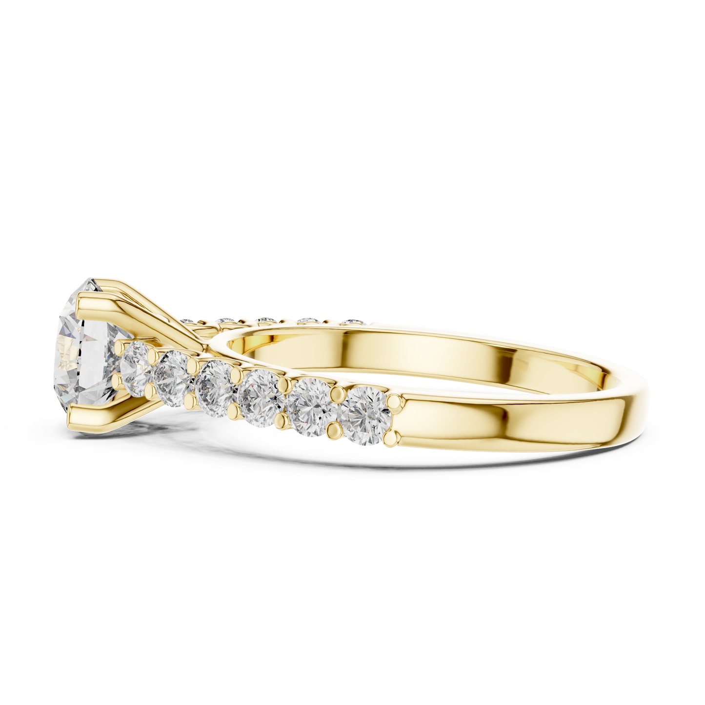 U-Pave Setting Engagement Ring
