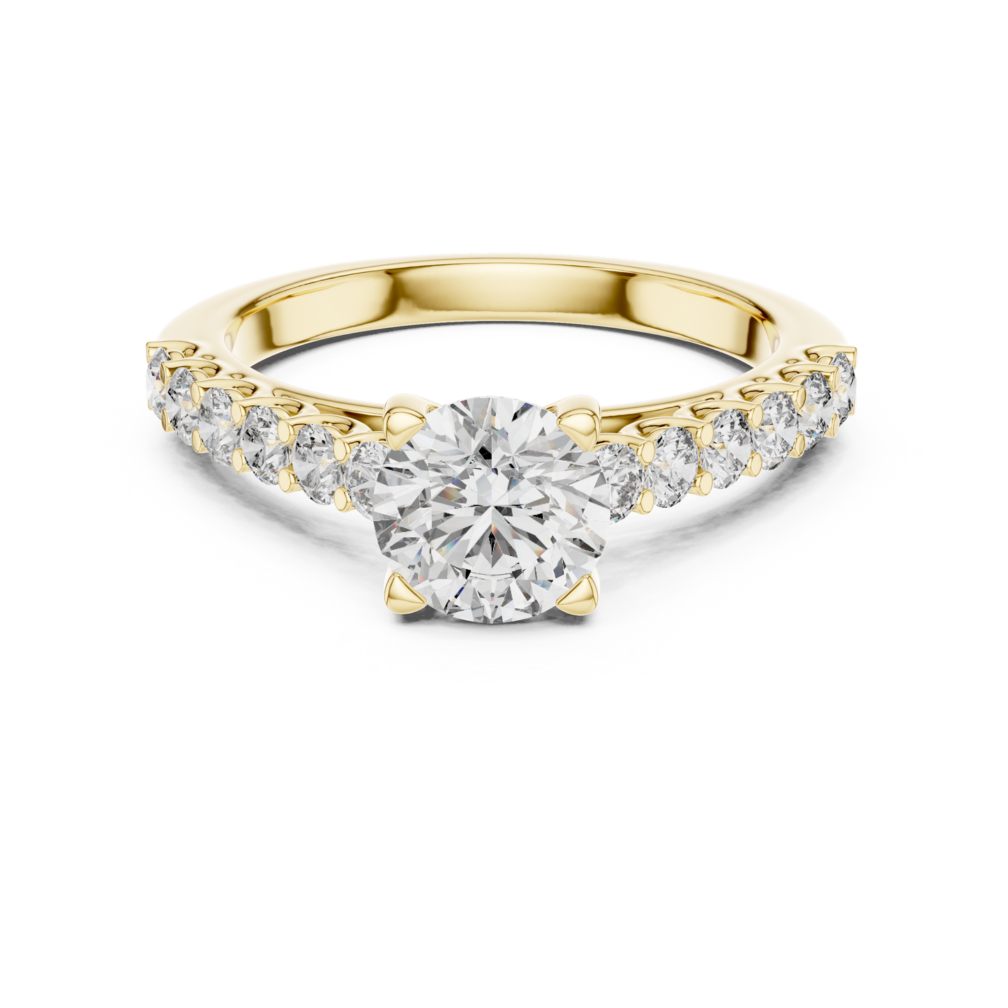 U-Pave Setting Engagement Ring