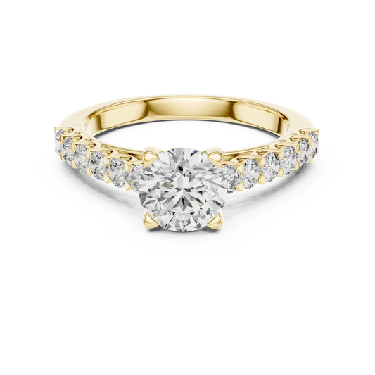 U-Pave Setting Engagement Ring