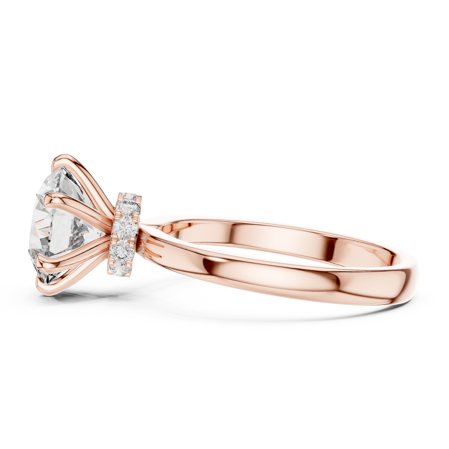 2.00 Carat Round 6-Prong Solitaire with Hidden Halo (2.15 CTW)