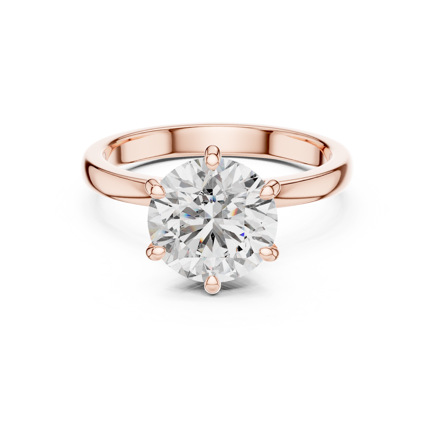 2.00 Carat Round 6-Prong Solitaire with Hidden Halo (2.15 CTW)