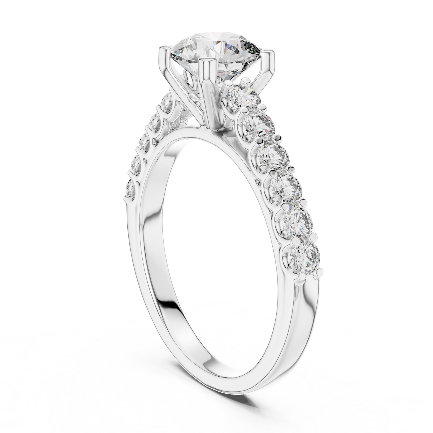 U-Pave Setting Engagement Ring