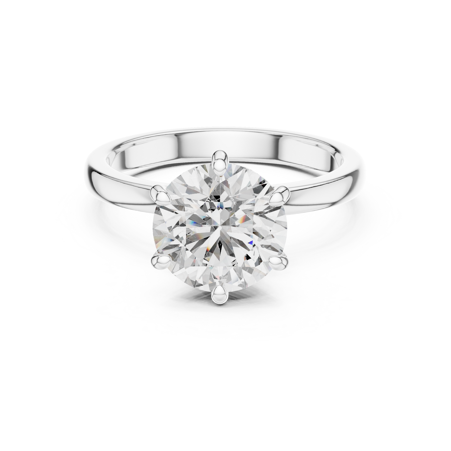 2.00 Carat Round 6-Prong Solitaire with Hidden Halo (2.15 CTW)