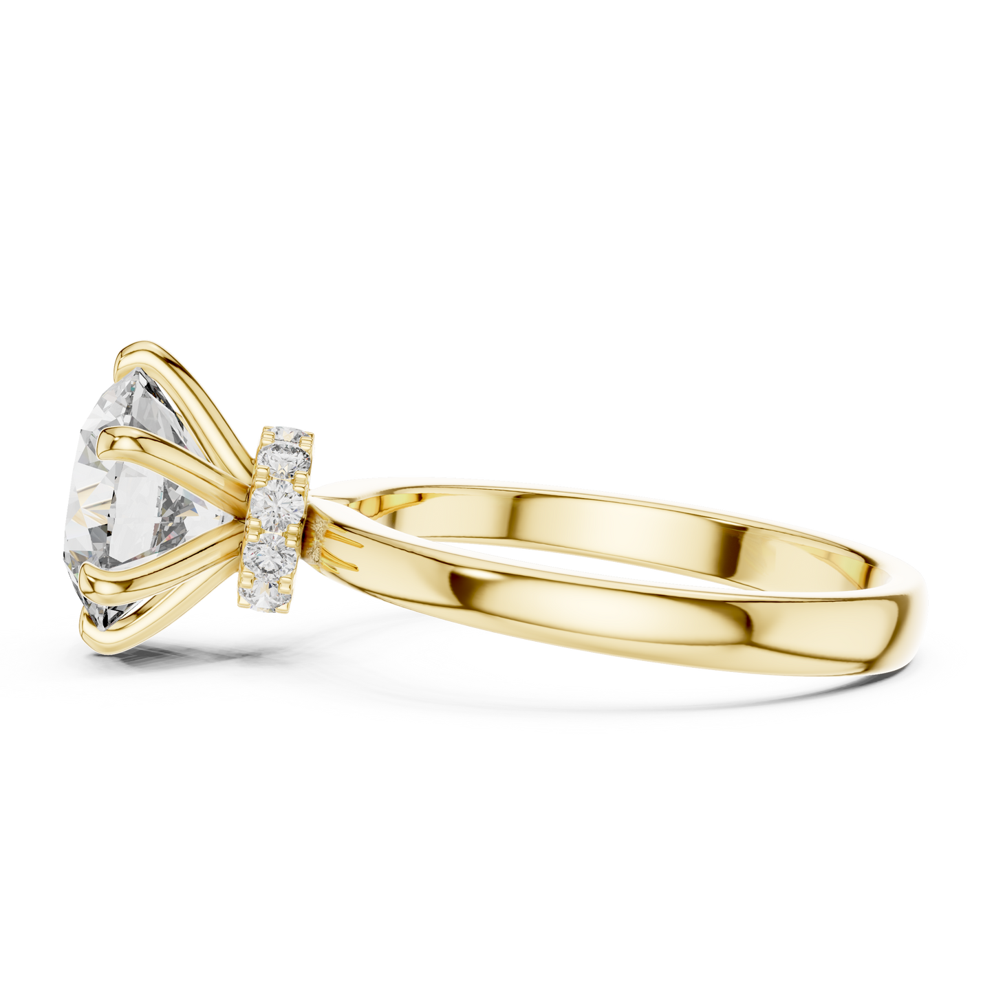 2.00 Carat Round 6-Prong Solitaire with Hidden Halo (2.15 CTW)