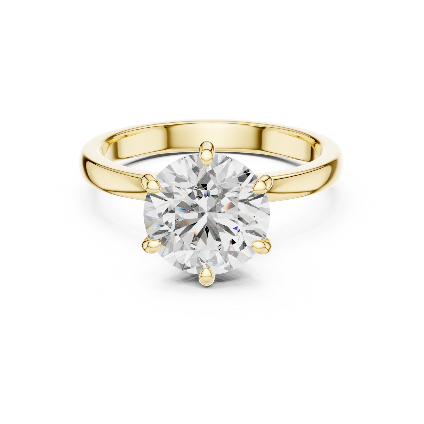 2.00 Carat Round 6-Prong Solitaire with Hidden Halo (2.15 CTW)