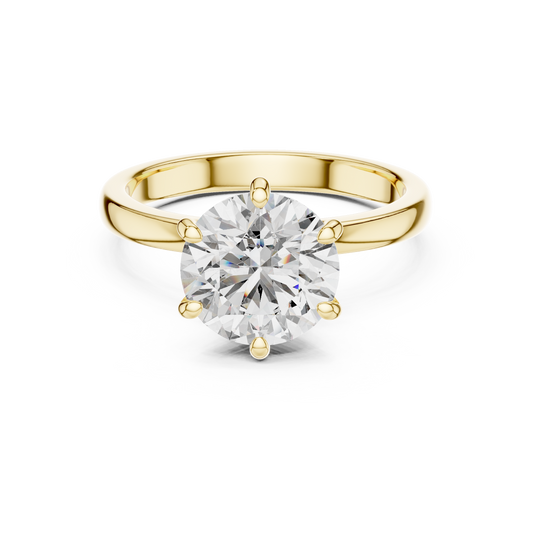2.00 Carat Round 6-Prong Solitaire with Hidden Halo (2.15 CTW)