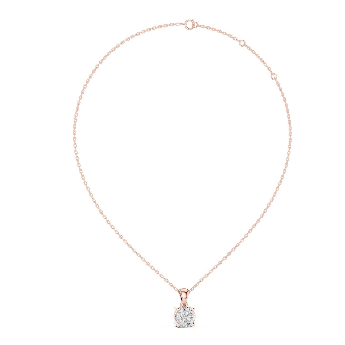 1.00 CTW Round Cut Diamond Solitaire Pendant