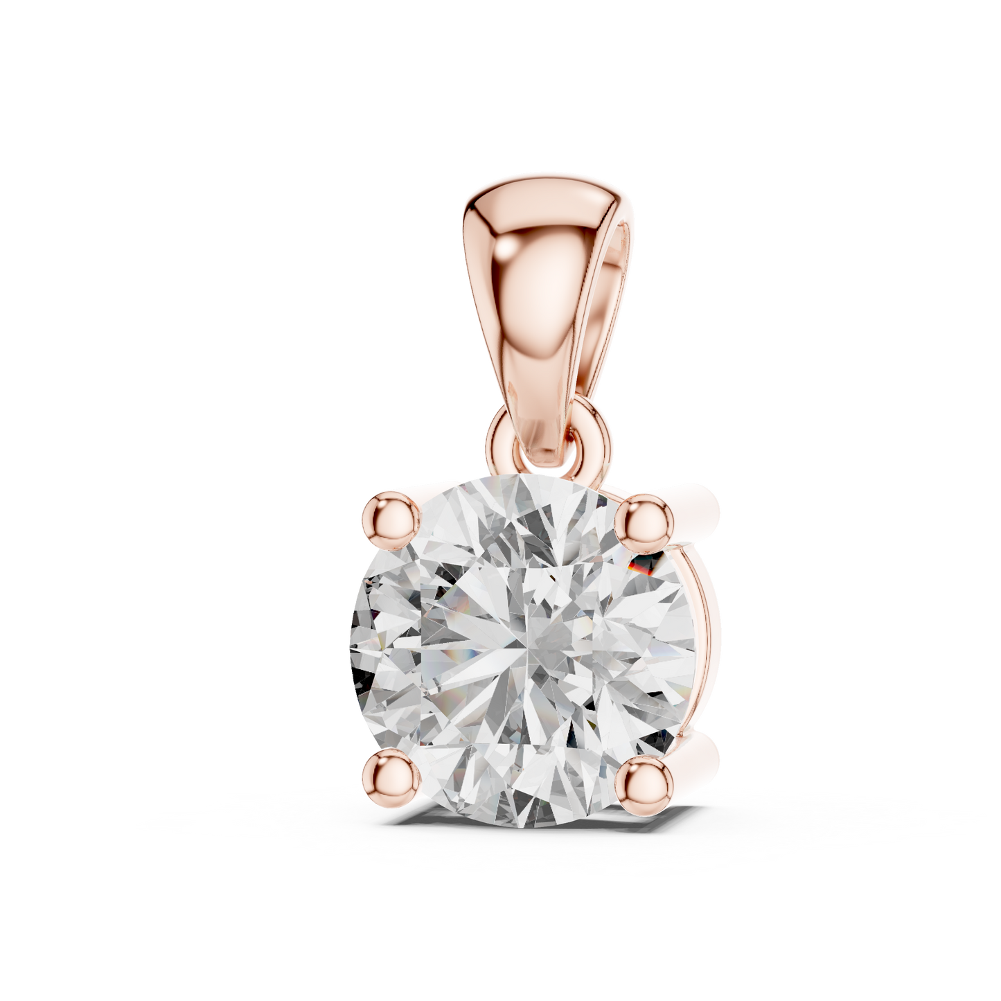 1.00 CTW Round Cut Diamond Solitaire Pendant