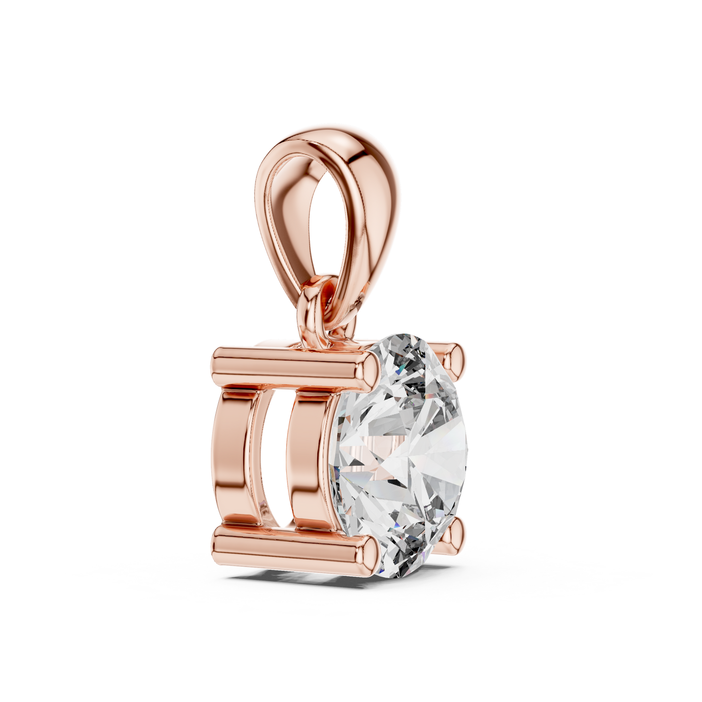 1.00 CTW Round Cut Diamond Solitaire Pendant