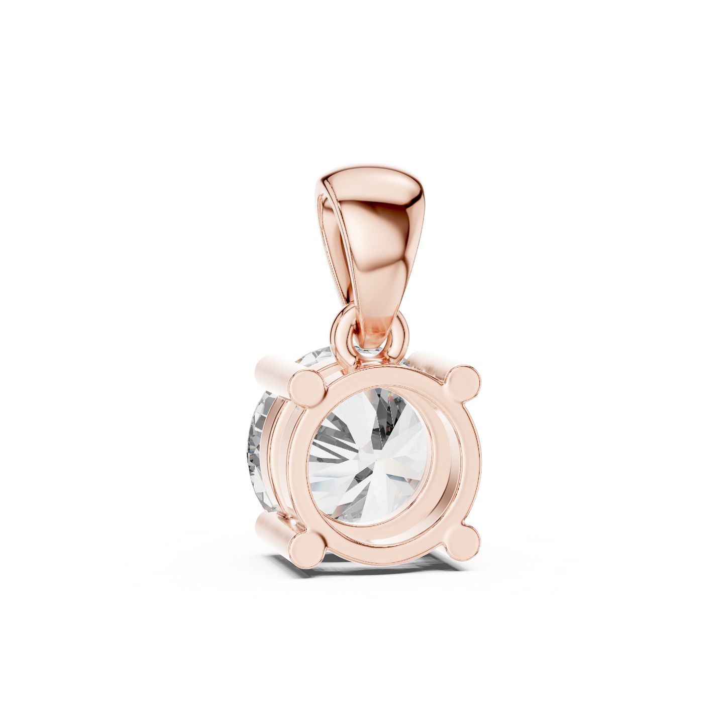 1.00 CTW Round Cut Diamond Solitaire Pendant