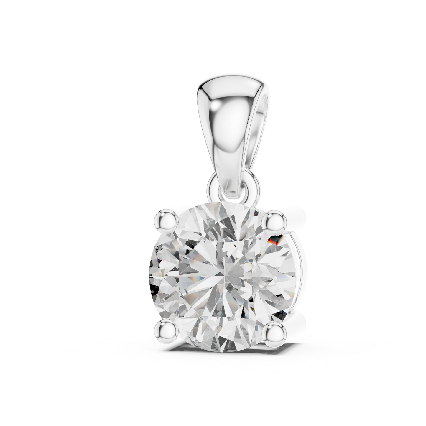 1.00 CTW Round Cut Diamond Solitaire Pendant