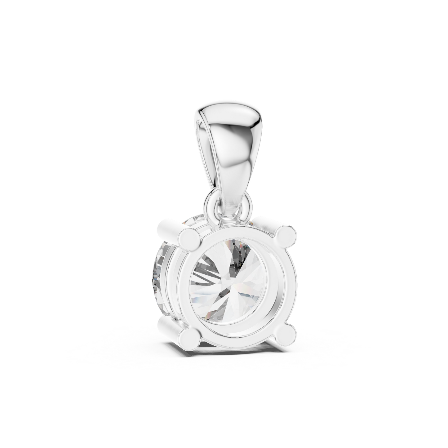1.00 CTW Round Cut Diamond Solitaire Pendant