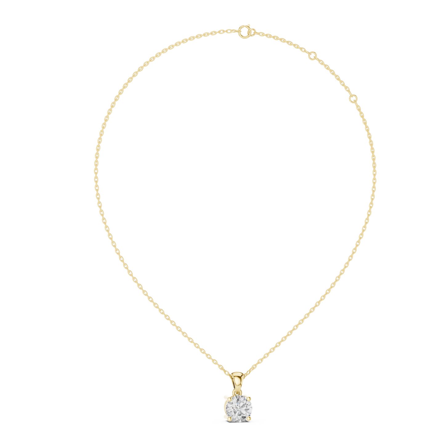 1.00 CTW Round Cut Diamond Solitaire Pendant