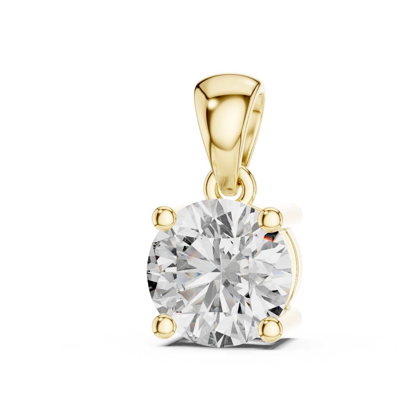 1.00 CTW Round Cut Diamond Solitaire Pendant