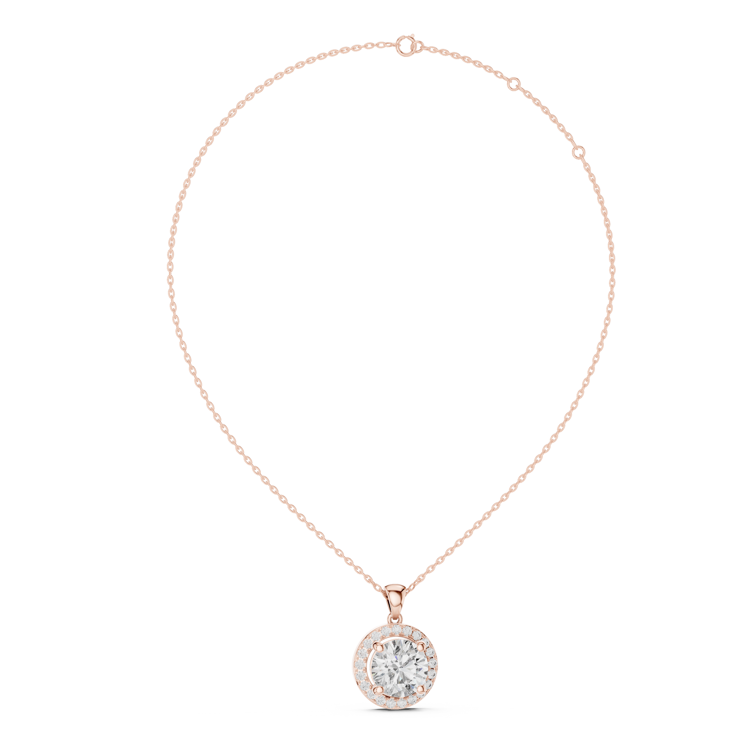 Halo Diamond Pendant