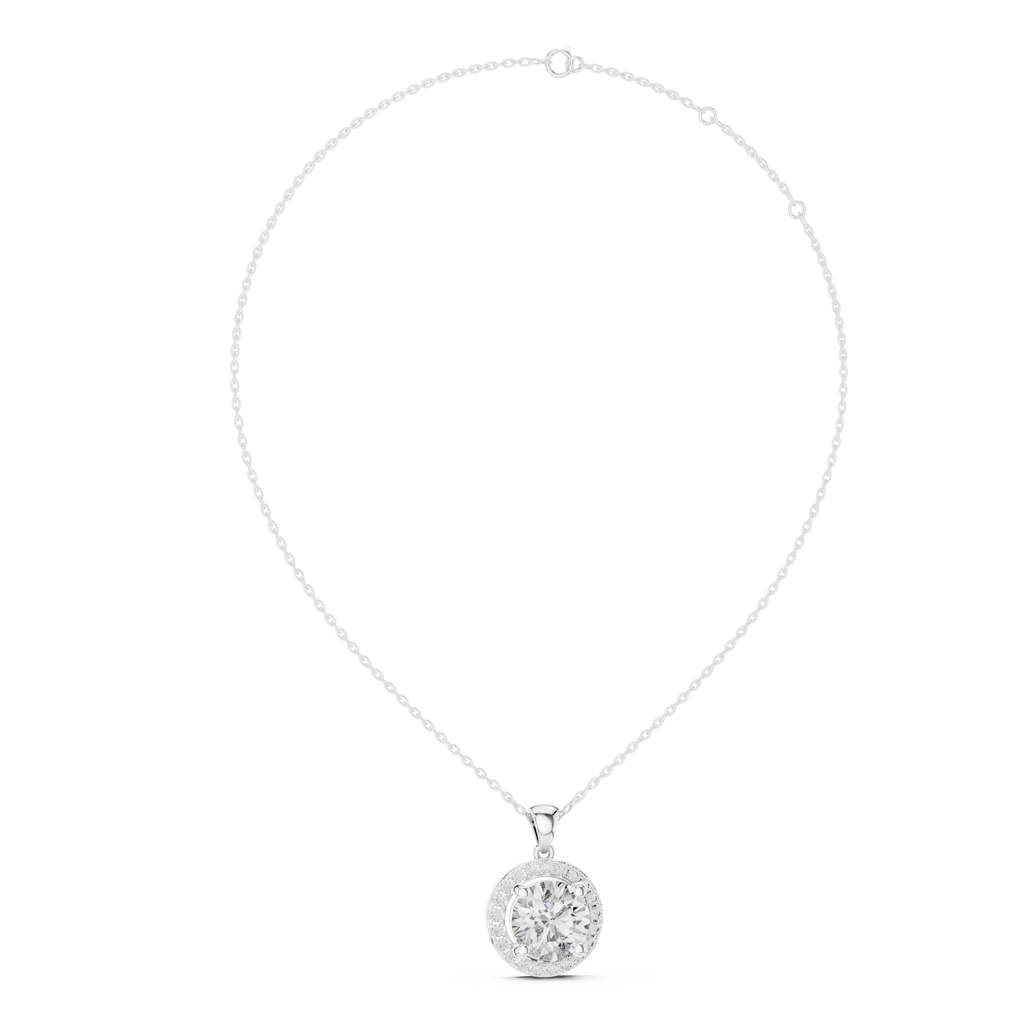 Halo Diamond Pendant