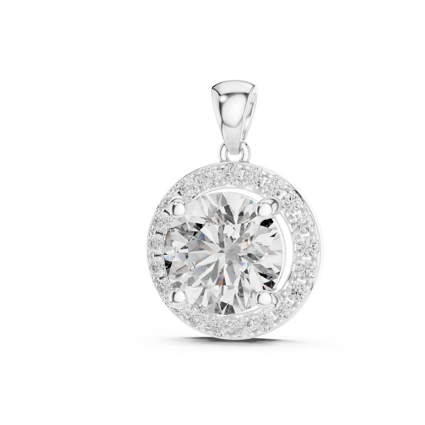 Halo Diamond Pendant