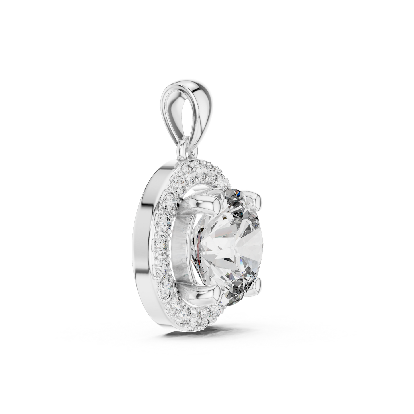 Halo Diamond Pendant