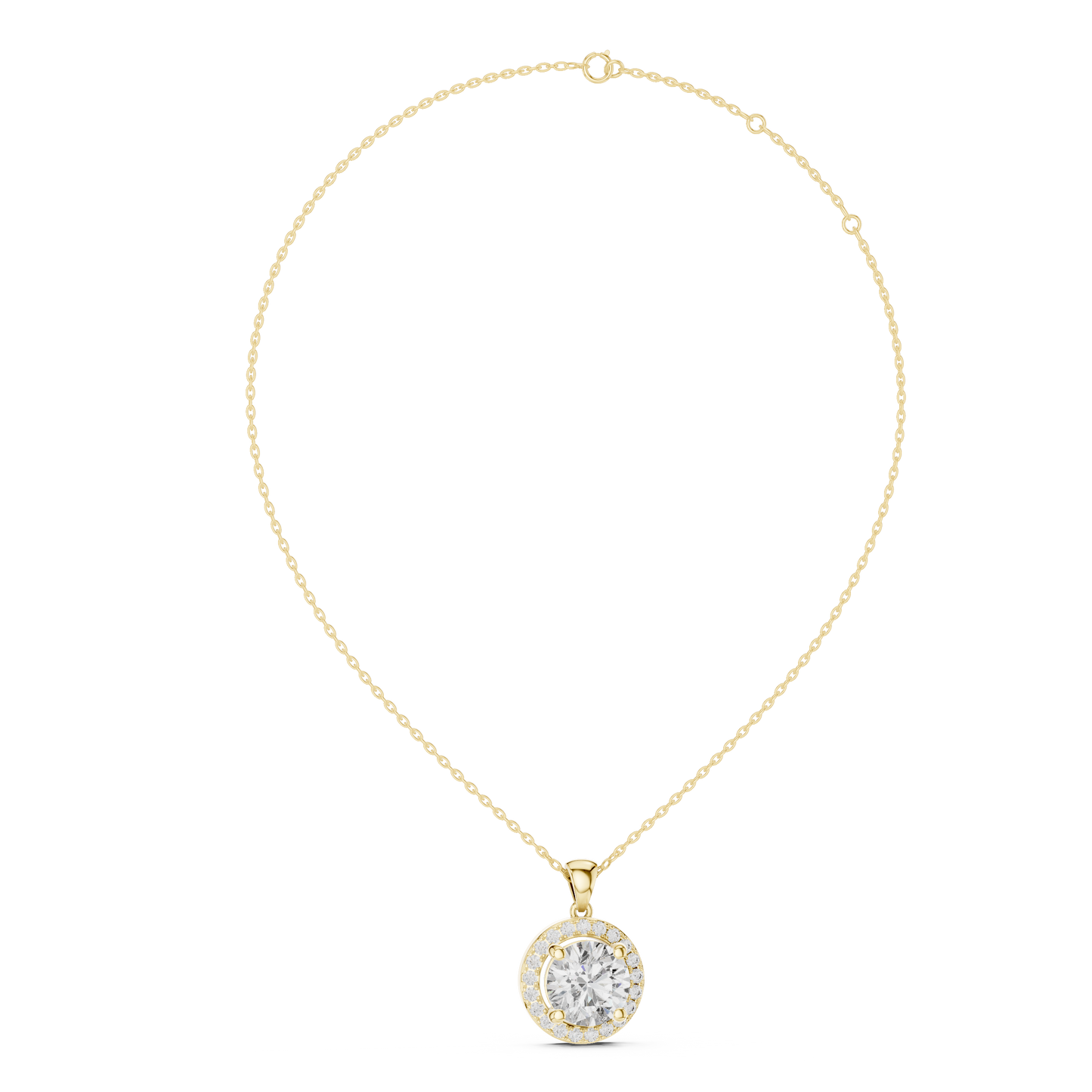 Halo Diamond Pendant