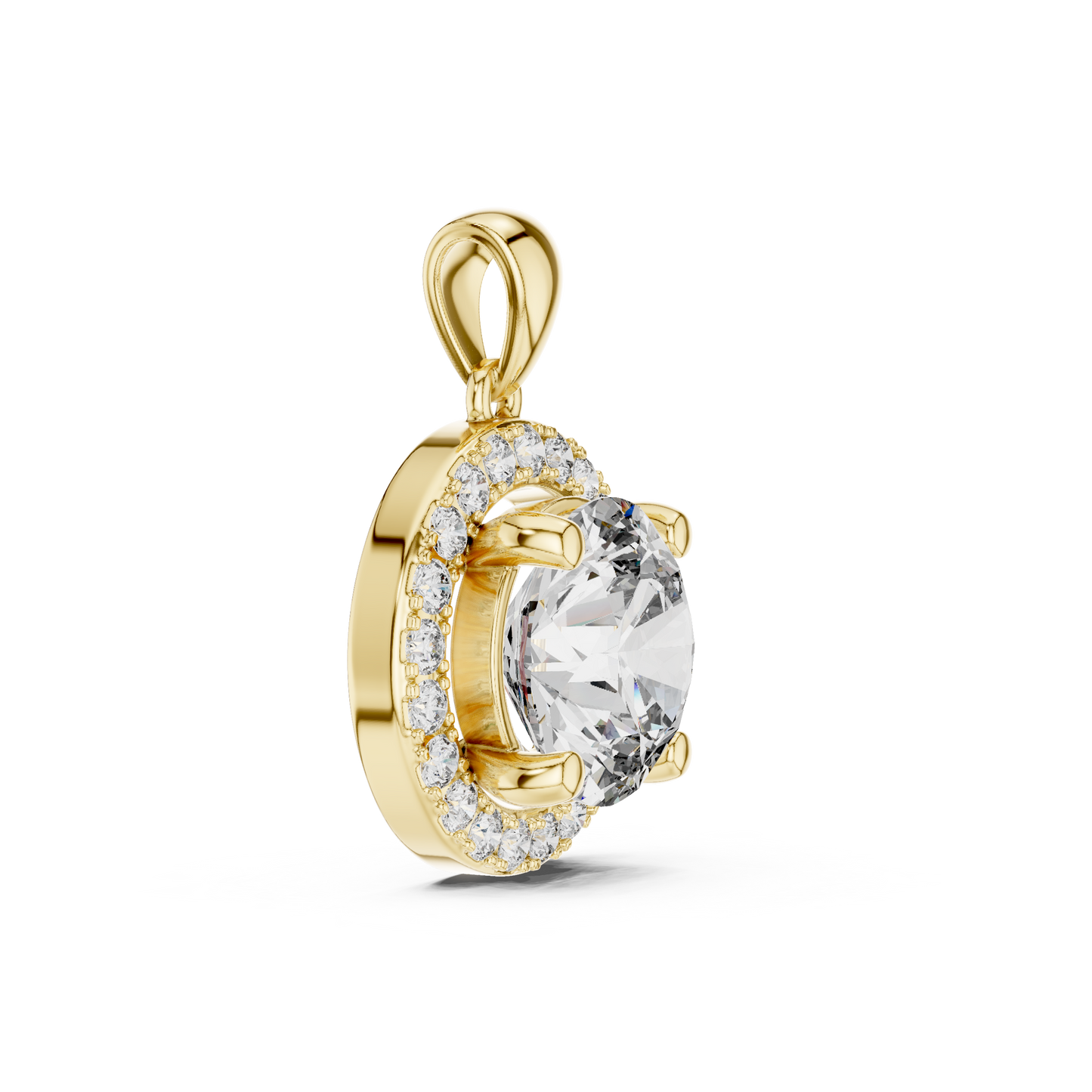 Halo Diamond Pendant